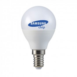Λαμπτήρας LED - SAMSUNG Chip 5.5W E14 P45 πλαστικός Φυσικό λευκό