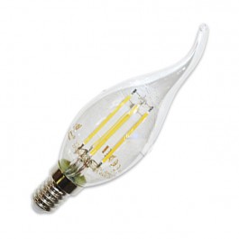 LED Λάμπα - 4W Filament Patent ντουί E14 Κεράκι Φλόγα 2700K