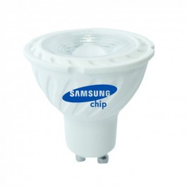 LED Spotlight SAMSUNG CHIP - GU10 6.5W  Ripple Plastic 38` Dimmbar 3000K