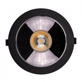 LED Downlight SAMSUNG Chip 30W COB Reflector Black 3000K