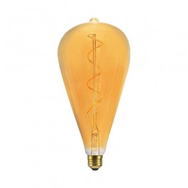 LED Bulb 4W Filament Spiral ST120 2700K Amber Glass