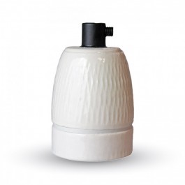 Porzellan-Lampen-Sockel Weiß