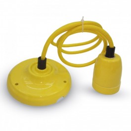 Porzellan-Lampen-Anhänger Gelb