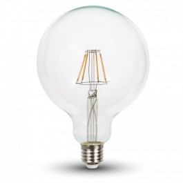 LED-Gluhfaden Lampe 4W E27 G125  Warmweiss Dimmbar