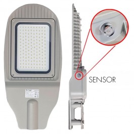 30W SMD Strassenlampe Mit Lichtschranke Sensor Grauer Körper  Kaltweiss
