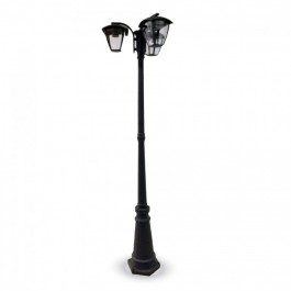 Garten Pole-Lampe 3Stck. E27 Lampen 1990mm Wasserdicht Schwarz