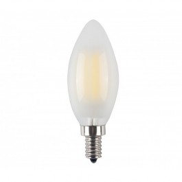 LED-Gluhfaden Lampe - Korper weiss 4W Kerze E14 Naturweiss