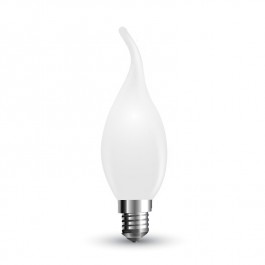 LED Lampe - 4W Gluhfaden E14 Weiß Abdeckung Kerzeflamme Bernstein Warmweiss