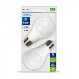 LED Birne Filament 4W E27 A60 Warmweiss 2Stück/Paket