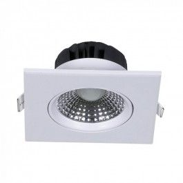 5W LED Einbauspot Einstellbar Quadrat - Weiss Korper, Warmweiss