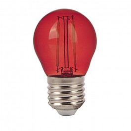 LED Lampe - 2W Gluhfaden E27 G45 Rot