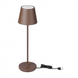 2W LED Table Lamp (4400mA Battery) IP54 Corten Body 3000K