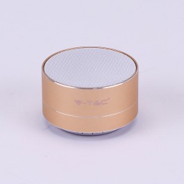 Metal Bluetooth Speaker Mic & TF Card Slot 400mah Battery Gold 
