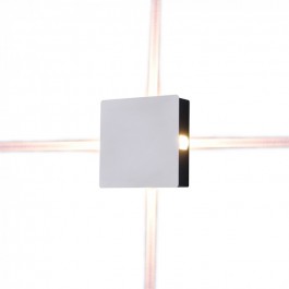 4W Wandlamp Weiß Körper Quadrat  IP65 Warmweiss