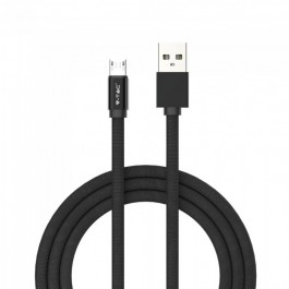 1m. Micro USB Cable Black - Ruby Series