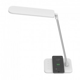 16W LED Table Lamp With Wireless Charger 3 in 1 White