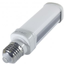 6W LED Lampe E27 PL Weiss