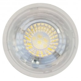 LED Spot Lampe - 7W GU10 Plastik mit Lens Weiss Dimmbar