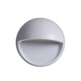3W Spot LED Encastrable pour escaliers - Corps Gris, Rond, Blanc chaud