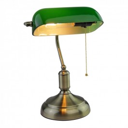 Lampe de table aux banquiers avec commutateur E27 Vert