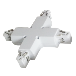 Connecteur pour Rail en aluminium 4X - Blanc