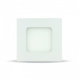3W Panneau Premium LED Downlight - Carré, Blanc chaud