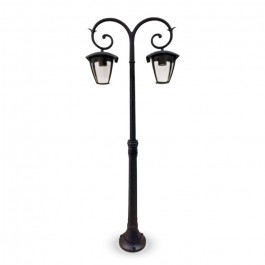 Lampe de jardin 2pcs. E27 Ampoules 1410mm Imperméable Noir