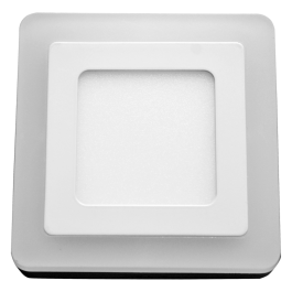 6W+2W Panneau LED Surface - Carré, Blanc  