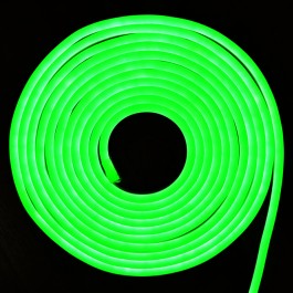 LED Neon Flex 24V 2835 - 120 LEDs Vert Etanche, 10 mètres