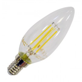Filament Ampoule LED Bougie - 4W E14 Blanc chaud