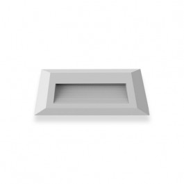 3W Foco empotrable LED Luz de la escalera - Cuerpo Blanco, Rectángulo, Blanco Calido