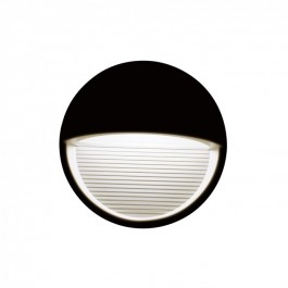 3W Foco empotrable LED Luz de la escalera - Cuerpo Negro, Rotondo, Blanco Calido