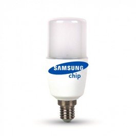 Bombilla LED Samsung chip - 8W  E27 T37 Plástico Blanco Calido