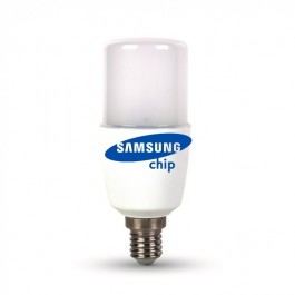 Bombilla LED Samsung chip - 8W  E27 T37 Plástico Blanco
