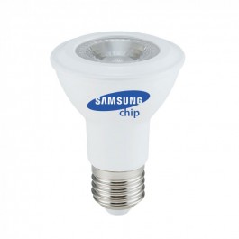 Bombilla LED - SAMSUNG Chip 7W E27 PAR20  Plástico Blanco frío