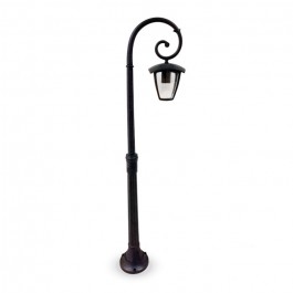 Lámpara de jardín 1 unid. Bombilla E27 1365mm Impermeable Negro