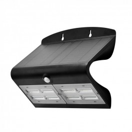 6.8W LED Lámpara de pared solar Blanco Natural Cuerpo Negro+Negro