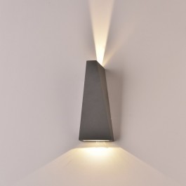 6W Lámpara de pared Cuerpo Gris  IP65 Blanco Calido